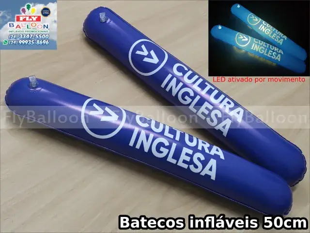 Batekos personalizados com LED Cultura Inglesa